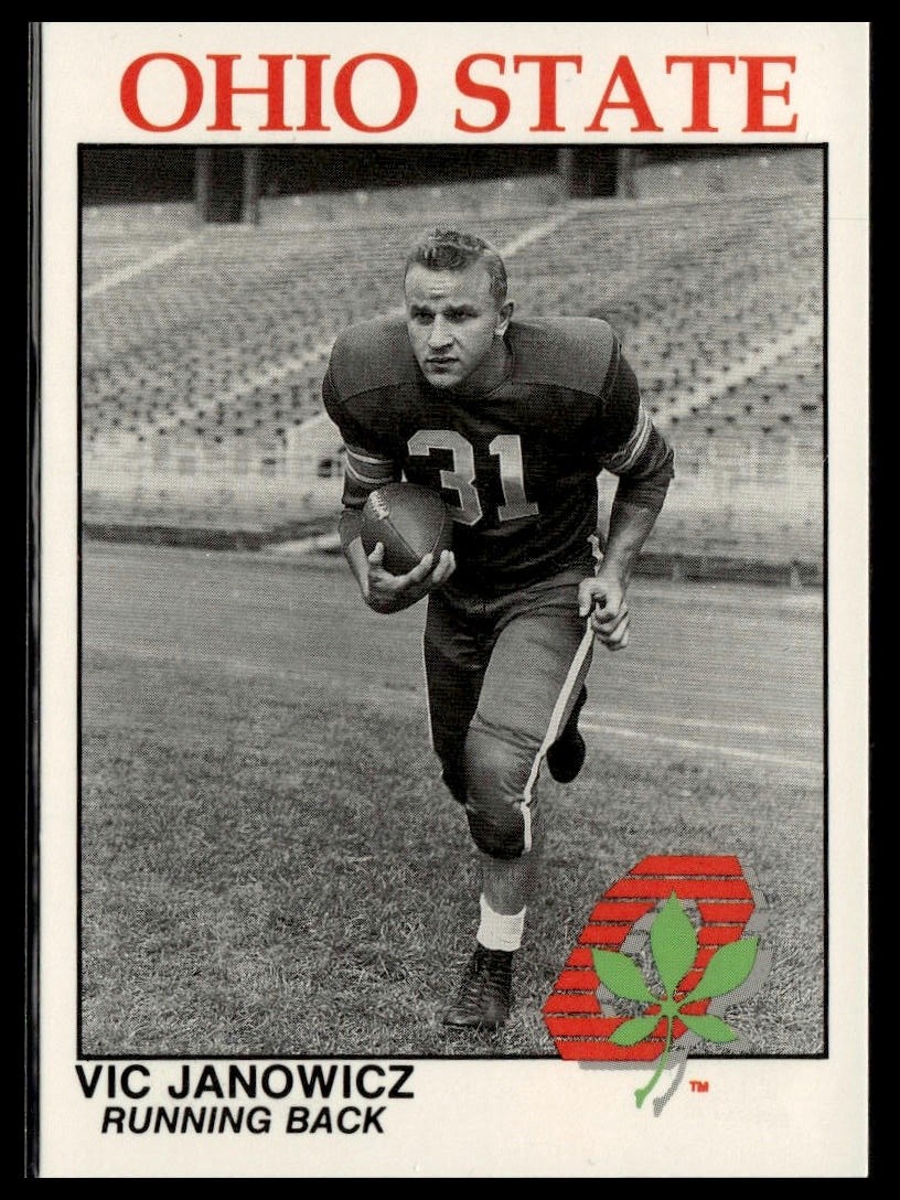 1988 Kroger Ohio State Buckeyes #NNO Vic Janowicz