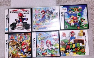 Mario Nintendo DS 3DS CASE AND MANUALS ONLY (No Games) Mario Kart Party Yoshi.