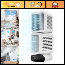 11-Inch USB Desk Fan with 6 Speeds, Dual Heads, 360° Rotation, Quiet & Portable