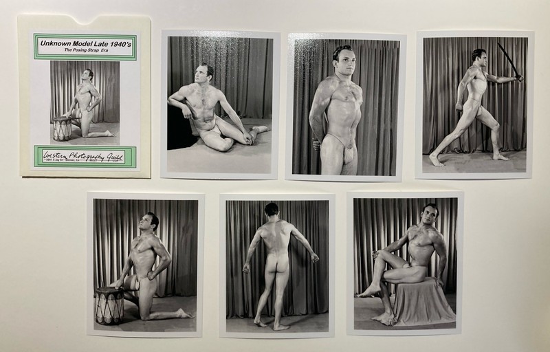 Western Photography Guild Physique Bodybuilding Unknown Model Late 1940’s 4x5’s