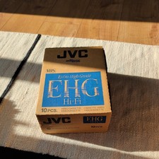 Box Of 10 Brand New JVC VHS VIDEO CASSETTE  TAPES  E-30 EHG