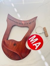 18 Strings Lyre Handmade Scottish Rosewood Lyre Harps Medieval Musical Instrumen