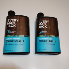 Every Man Jack Coconut  Vanilla Body Wash Lot Of 2