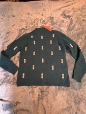 Belldini Long Sleeve Green Knit Sweater w/Beats Women's Size L. NWT