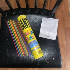 GIANT PICK-UP STICKS 28 CLASSIC COLORFUL 9 3/4" WOOD STICKS NEW