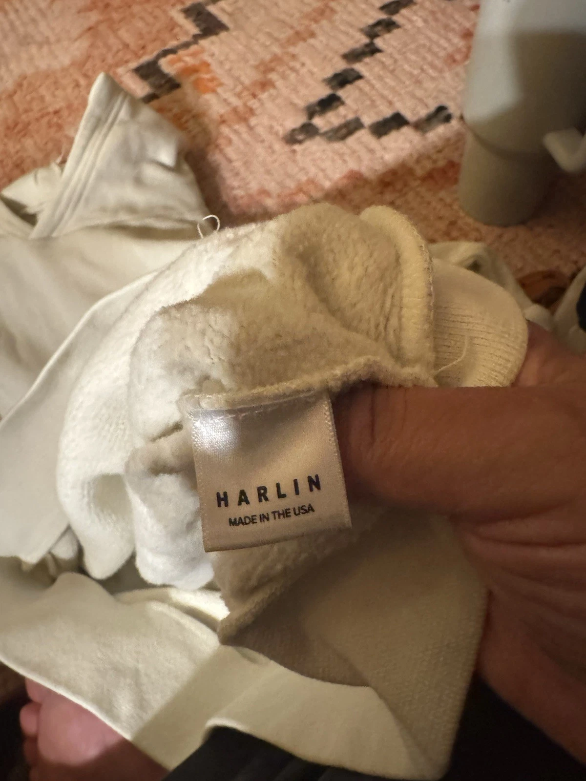 OFF WHITE Felpa con cappuccio Harlin California Small in guscio d’uovo uomo donna small nuova con etichetta