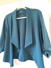 MOA Teal 3/4 Sleeve Women  s Blazer Size Large