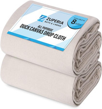 Canvas Drop Cloth Size 12 X 15 Feet Pack 2 Pure Cotton Painters Drop Cloth Thick