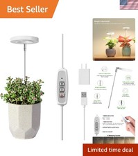 Indoor Plant Grow Light - Adjustable Height LED with Timer  4 Dimmable Settings