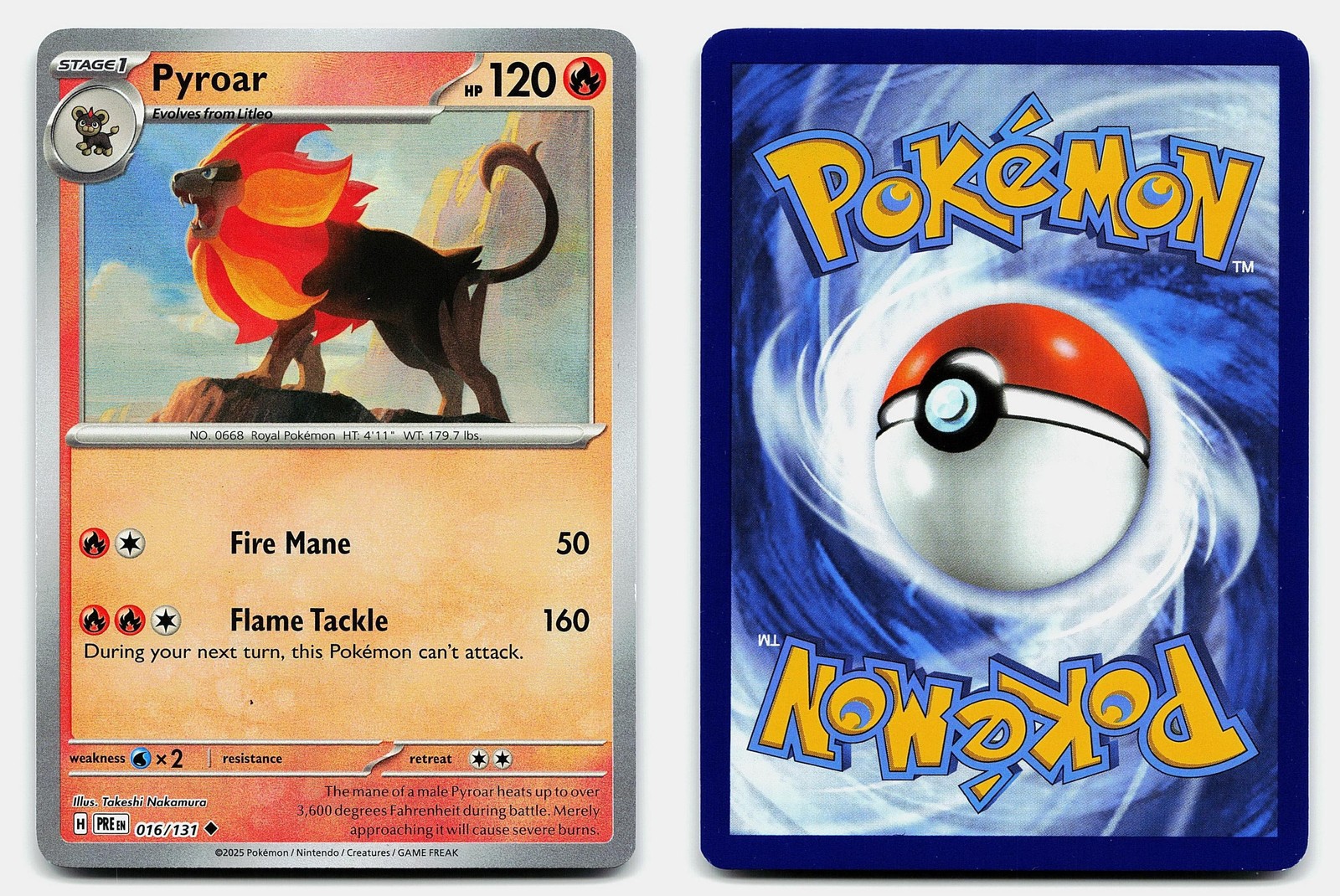 PYROAR (MASTER BALL PATTERN) SV: PRISMATIC EVOLUTIONS 016/131 NM POKEMON