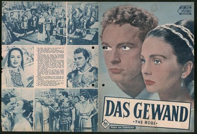 Filmprogramm DNF, Das Gewand, Richard Burton, Jean Simmons, Regie: Henry Koster 