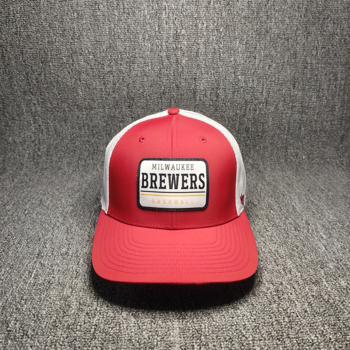 '47 Brand Milwaukee Brewers MLB Red White Trucker Snapback Hat Cap