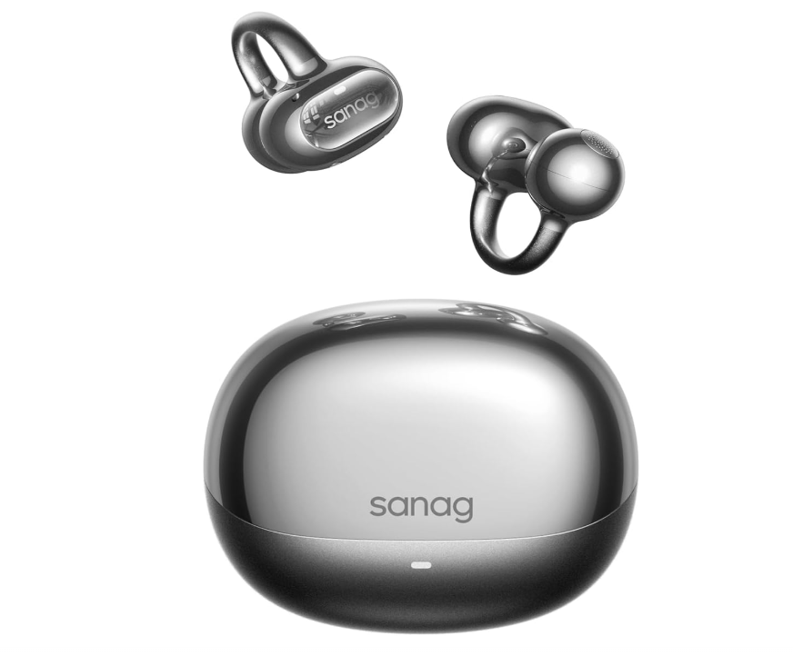 SANAG S8S Ultra Open Clip Bluetooth Earbuds Wireless - Black - NEW