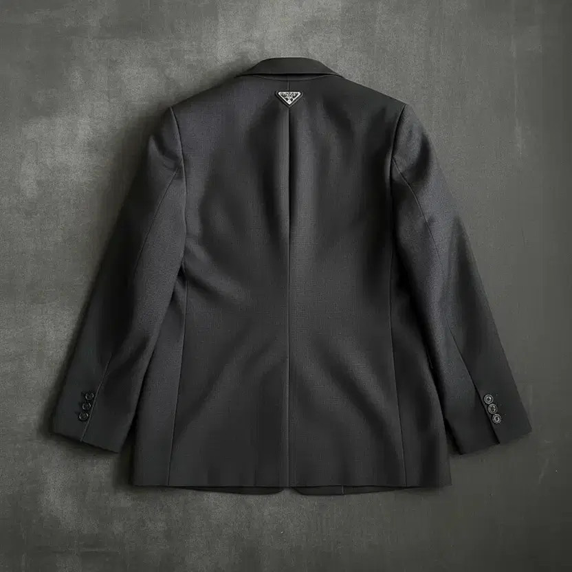 Prada Triangular Patch Blazer - Dark Gray, Size 42 - image 1