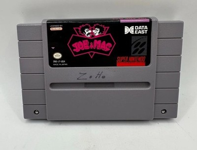 Joe and Mac 1 Data East Authentic SNES Very Good TESTED