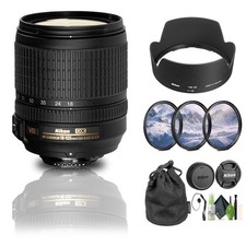 Nikon AF-S DX NIKKOR 18-105mm f/3.5-5.6G ED VR Lens 2179  Filter Kit  Cap