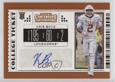 2019 Panini Contenders Draft Picks College Ticket Kris Boyd #246 Auto 0it8