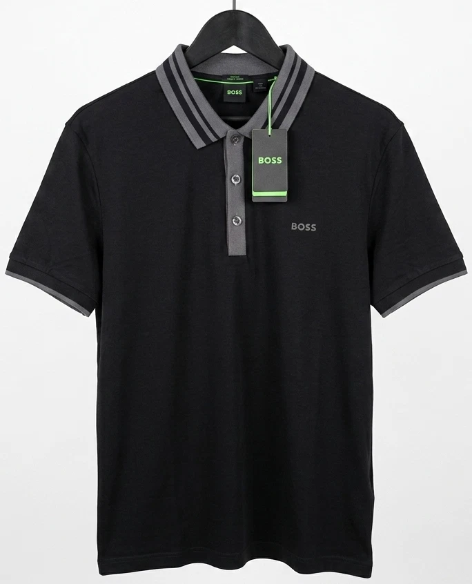 Boss Hugo Boss Men's Lux Polo Shirt size XL black gray