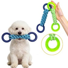 Dog Tug Toy Rope Chew Toy for Tug of War Teeth Cleaning Interactive Dog Toys