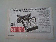 advertising Pubblicità 1978 CEBORA - BOLOGNA VIA DEL TUSCOLANO