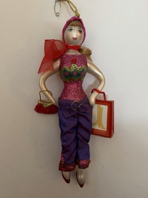 Soffieria De Carlini Purple Genie Pants Glass Lady With Pink Glitter Top