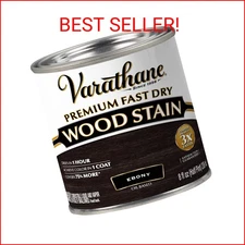 Varathane Premium Fast Dry Wood Stain, Half Pint, Ebony