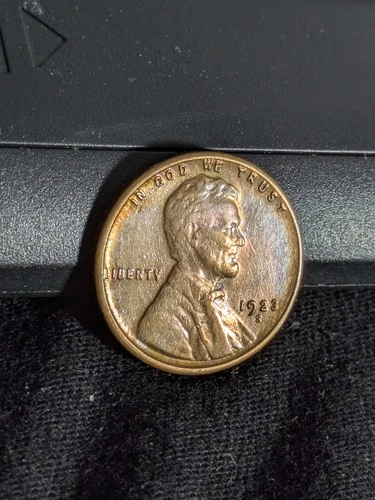 * 1923-S * RED BROWN BU MS LINCOLN WHEAT CENT CLEANED