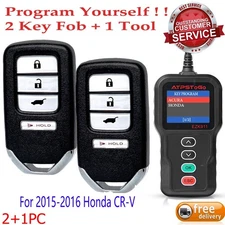 2 FOR 2015 2016 HONDA CRV KEYLESS SMART REMOTE ENTRY KEY FOB+ 1 KIT PROGRAMMER