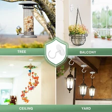 Ceiling Hooks, Metal Hanging Ceiling Plant Hangers Indoor Outdoor, Heavy Duty...