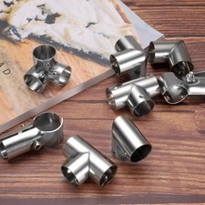 4Pcs 180 Degrees Structural Pipe Connectors 1" Fit Pipe Dia  2 Ways Durable 