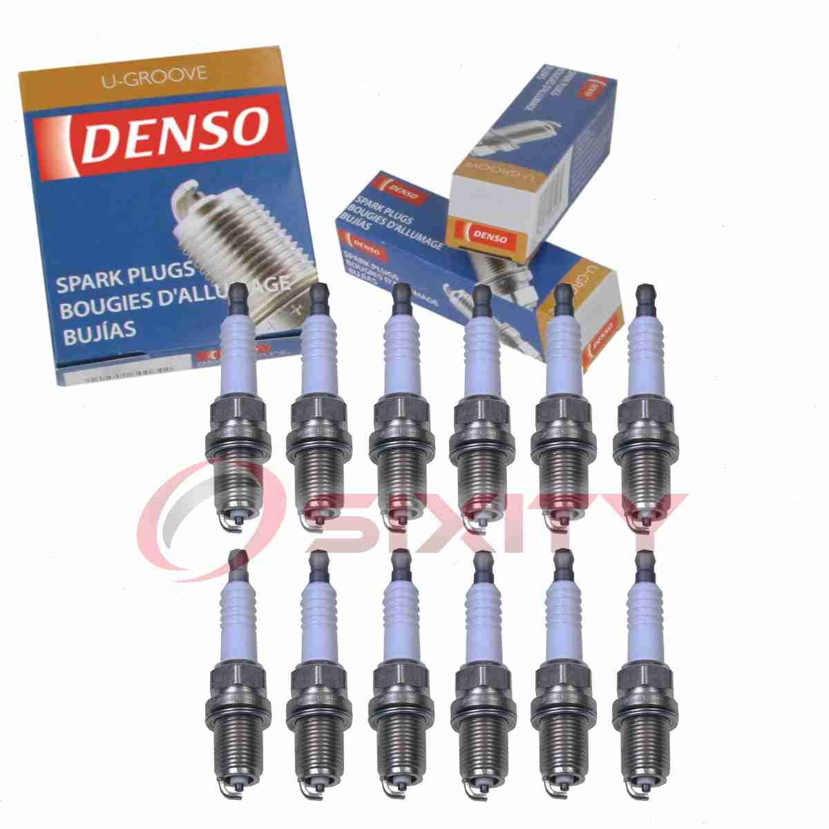 12 pc Denso Standard U-Groove Spark Plugs for 2005 Mercedes-Benz CLK320 3.2L qt