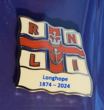 Longhope Anniverary 1874-2024 RNLI R N L I Lifeboat Charity Flag Pin Badge