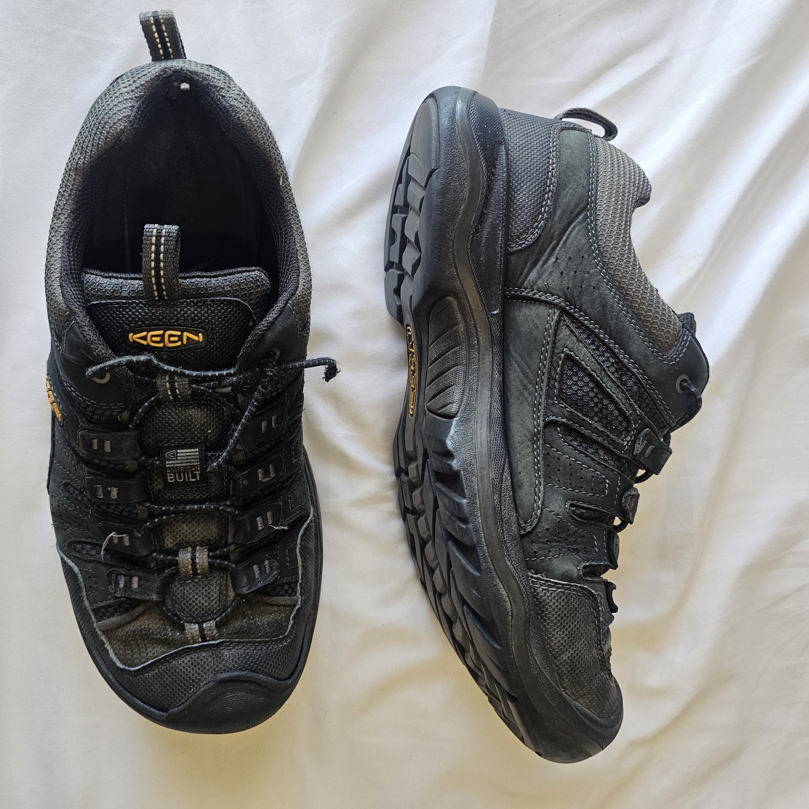 Scarpe uomo 11 Targhee Keen impermeabili sneakers nere escursionismo usate