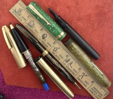 Vintage Sheaffer Fountain Pen Parts ~ No Nibs ~ Parts ~ Repair ~Nice Jade Sr Cap