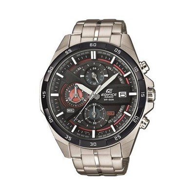 CASIO Uhr Herren  Edifice  Edelstahl, silber, schwarz, rot EFR-556DB-1AVUEF