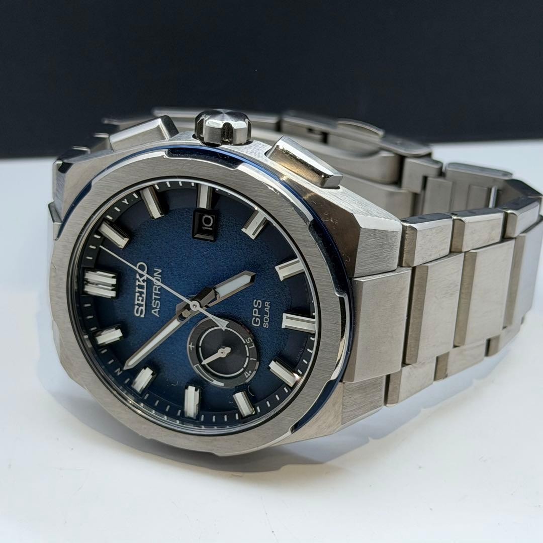 SEIKO Astron SBXD023 Titanium Men's Solar GPS Blue Dial image 6
