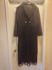 Ladies  Black Fringed Size 2xl Dressy Dress