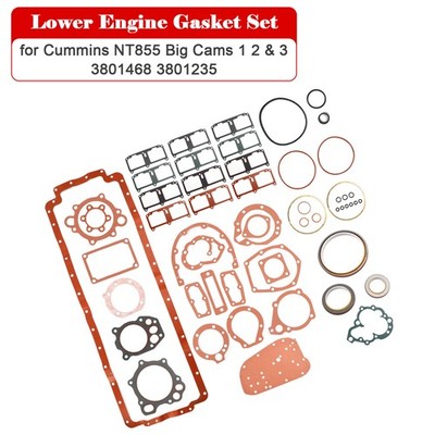 Lower Engine Gasket Set für Cummins NT855 Big Cams 1 2 & 3 3801468 3801235