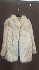 Fox Blue Fox Fur Mid Length Coat Jacket M