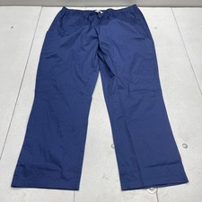 Wink WorkFlex Pants Womens 2XL Blue Cargo Straight Leg Scrub Elastic Waist