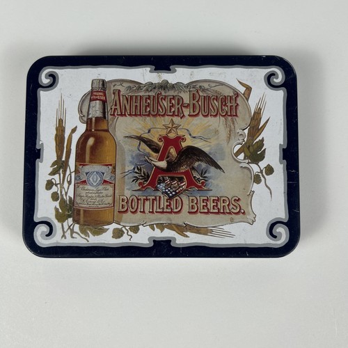 Vintage 1988 Anheuser Busch Playing Cards Budweiser Two Decks in Tin Box