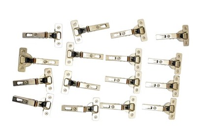 Lot Of 14 SALICE European Cabinet Hinges Soft Close Nickel Plated Steel Silver