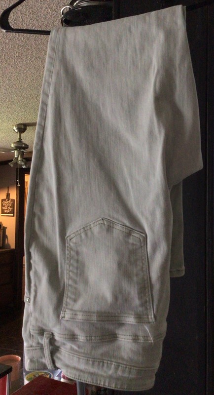 Chicos Size 3 Light green/grey Girlfriends Jeans, U.S. Size 16