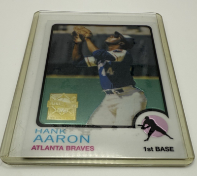 RARE 2000 Topps Baseball Card #100 Hank Aaron Braves Refractor (reprint)  HOF WOW | eBay