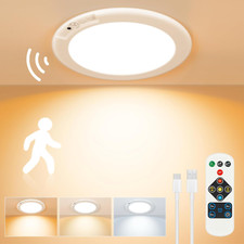 Rechargeable Ceiling Light, No Wiring Battery Operated Ceiling Lights with Remot