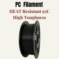 PC Filament 1.75mm Polycarbonate 3D Printer Filament Tough Heat Resistant 1KG