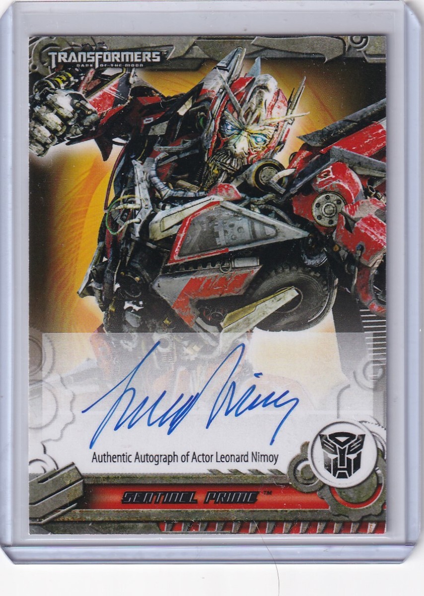 【激レア】　トランスフォーマー　プロモ　カード TRANSFORMERS SDCC LEONARD NIMOY AS SENTINEL PRIME AUTOGRAPH CARD