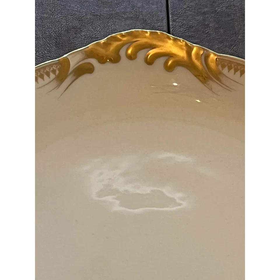 Limoges dinnerware set white and gold for 12, 104 pieces, includes 17 serving pc - Image 4 of 4