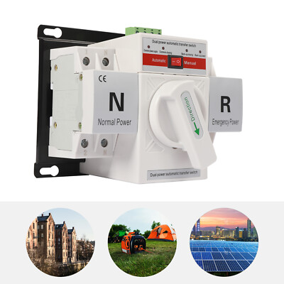 Dual Power Automatic Transfer Switch AC-33iB 2P 63A 110V Toggle