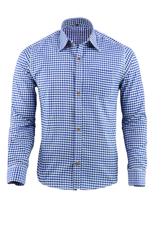 Trachtenhemd Trachten Hemd Herren Oktoberfest Wiesn in 3 Farben S bis 4XL LEBRG - Bild 2 von 4